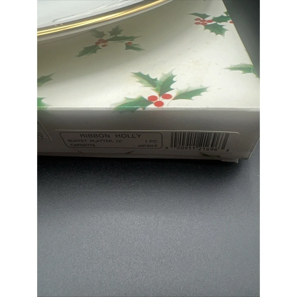Vintage Mikasa Ribbon Holly 12